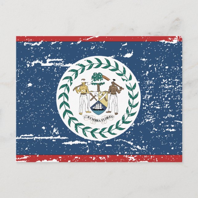 Vintage Belise Flag Postcard (Front)