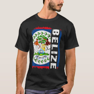 Vintage Belizean Flag Belise Pride Roots Heritage T-Shirt