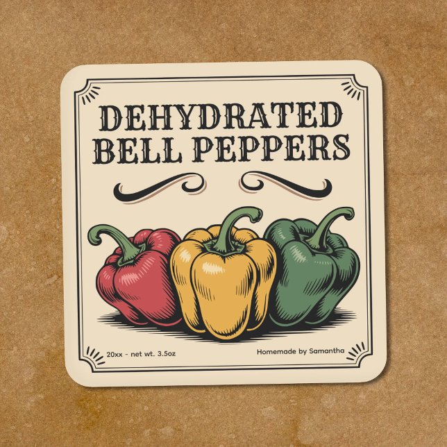 Vintage Bell Peppers Label Sticker  (Vintage Bell Peppers Label Sticker )