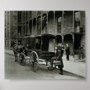 Vintage Bellevue Hospital in New York City NY Poster