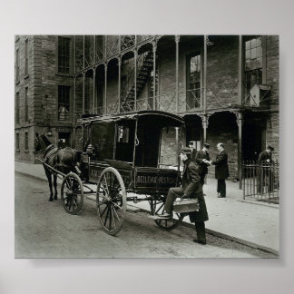 Vintage Bellevue Hospital in New York City NY Poster