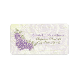 Vintage bellflower purple wedding Label