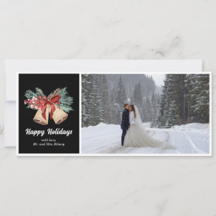 Vintage Bells Flat Holiday Card
