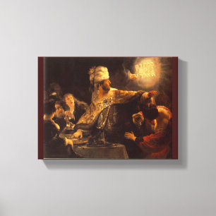 Vintage Belshazzar's Feast by Rembrandt van Rijn Canvas Print