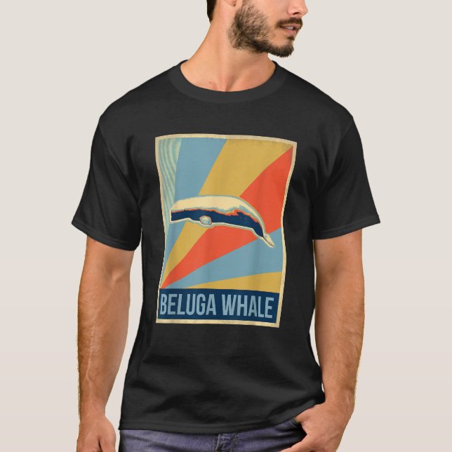 Vintage Beluga Whale  T-Shirt (Front)