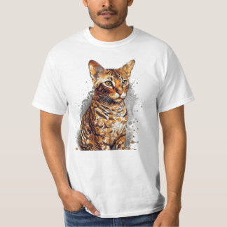 - Vintage Bengal Cat Portrait Art Prints for Ornam T-Shirt