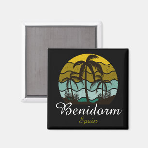 Vintage Benidorm Spain Summer Vacation Magnet