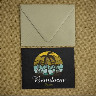Vintage Benidorm Spain Summer Vacation Postcard