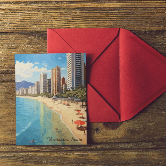 Vintage Benidorm Spain Travel Mediterranean Postcard (Vintage Benidorm Spain Travel Mediterranean Postcard)