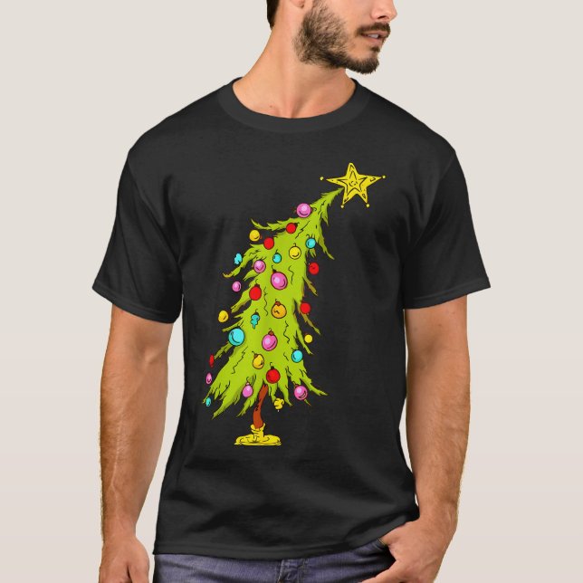 Vintage Bent Christmas Tree  T-Shirt (Front)