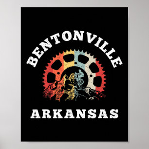 Vintage Bentonville Arkansas Mountain Biking Chain Poster