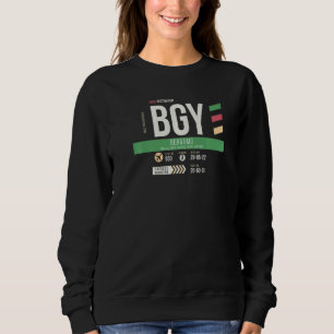 Vintage Bergamo BGY Airport Code Retro Travel Day Sweatshirt