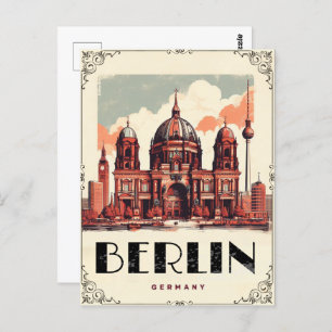 vintage berlin cathedral - Collegiate Church Postcard