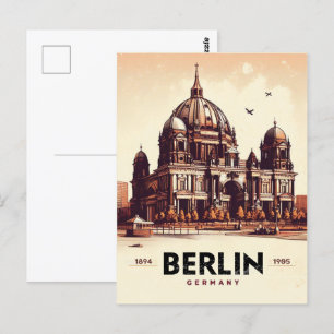 vintage berlin cathedral - Collegiate Church  Postcard