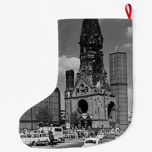 Vintage Berlin Kaiser Wilhelm Memorial church Large Christmas Stocking
