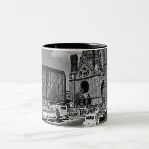 Vintage Berlin Kaiser Wilhelm Memorial church Two-Tone Coffee Mug
