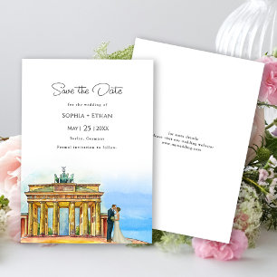 Vintage Berlin Landmark   Destination Wedding  Save The Date