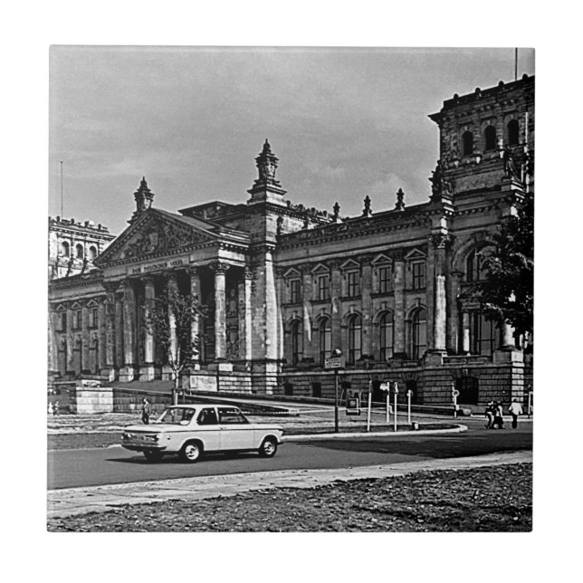 Vintage Berlin Reichstag parliament house Tile (Front)