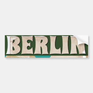 Vintage Berlin Travel Poster Bumper Sticker