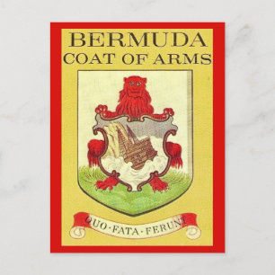 Vintage Bermuda Cote of Arms Postcard
