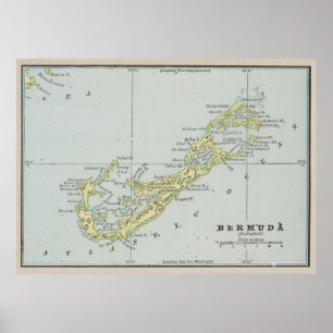 Vintage Bermuda Map (1901) Poster