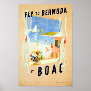 Vintage Bermuda Travel Poster