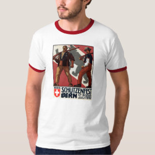 Vintage Bern Switzerland 1910 Shooting Games ad T-Shirt