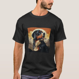 Vintage Bernese Mountain Dog Distressed Mountain S T-Shirt