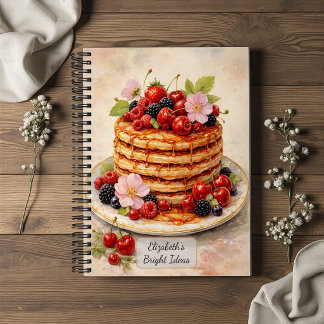 Vintage Berry Pancake Stack Notebook