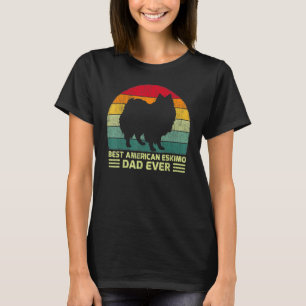 Vintage Best American Eskimo Dad Ever Father's Day T-Shirt