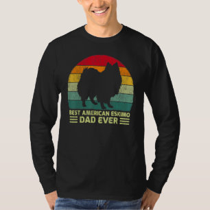Vintage Best American Eskimo Dad Ever Father's Day T-Shirt