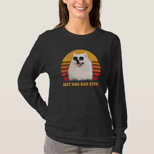 Vintage Best American Eskimo Dog Dad Ever Puppy Fa T-Shirt