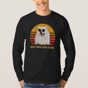 Vintage Best American Eskimo Dog Dad Ever Puppy Fa T-Shirt