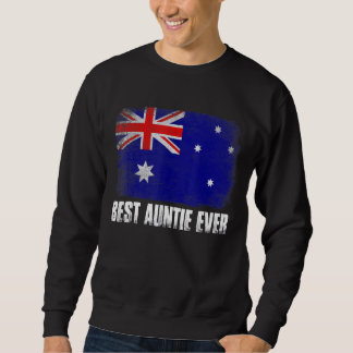 Vintage Best Auntie Ever Women Retro Australia Fla Sweatshirt
