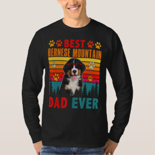 Vintage Best Bernese Mountain Dad Ever Cute Dog Su T-Shirt