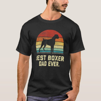Vintage Best Boxer Dad Ever Dog T-Shirt