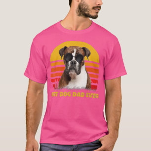 Vintage Best Boxer Dog Dad Ever Puppy Fathers Day T-Shirt