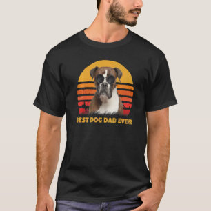 Vintage Best Boxer Dog Dad Ever Puppy Fathers Day T-Shirt