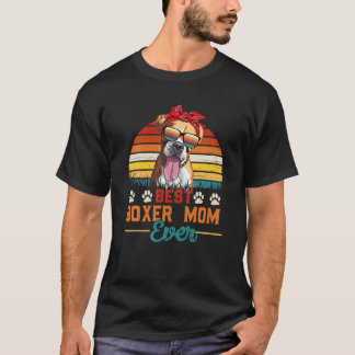 Vintage Best Boxer Mom Ever Boxer Mama Mothers Day T-Shirt