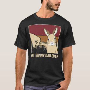 Vintage Best Bunny Dad Ever Fathers Day Gift Class T-Shirt