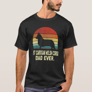 Vintage Best Cardigan Welsh Corgi Dad Ever Dog T-Shirt