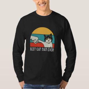 Vintage Best Cat Dad Daddy Retro 2 T-Shirt