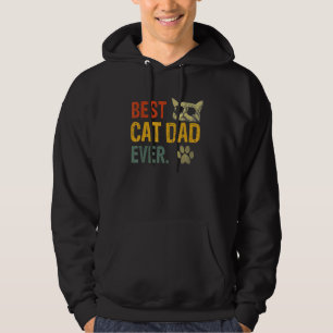 Vintage Best Cat Dad Ever Cat Daddy 1 Hoodie