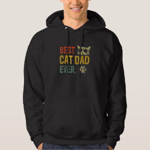 Vintage Best Cat Dad Ever Cat Daddy 1 Hoodie