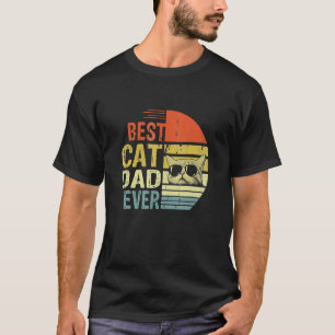 Vintage Best Cat Dad Ever Cat Daddy 3 T-Shirt