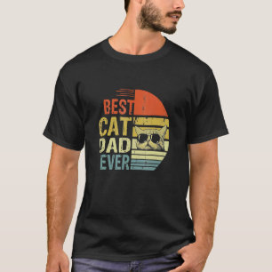 Vintage Best Cat Dad Ever Cat Daddy 3 T-Shirt