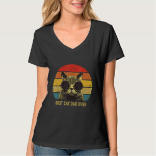 Vintage Best Cat Dad Ever Cat Daddy Cat Dad Fathe T-Shirt