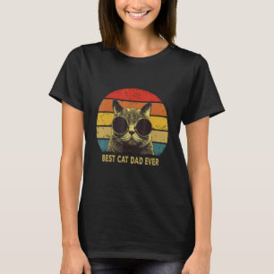Vintage Best Cat Dad Ever Cat Daddy Cat  Dad Fathe T-Shirt