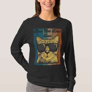 Vintage Best Cat Dad Ever Cat Daddy Cat Glasses T-Shirt