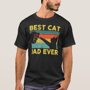 Vintage Best Cat Dad Ever Cat Daddy Father Day 1 T-Shirt